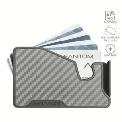 Fantom รุ่น FANTOM M - Slim - ที่เก็บบัตรติดหลังมือถือ - สี Carbon Fiber
