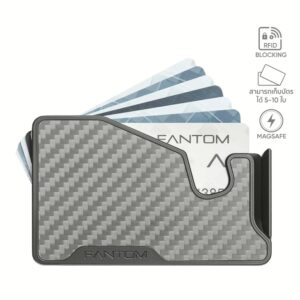 Fantom รุ่น FANTOM M - Slim - ที่เก็บบัตรติดหลังมือถือ - สี Carbon Fiber