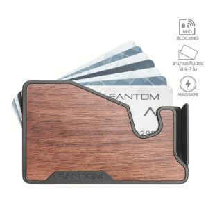 Fantom รุ่น FANTOM M - Extra Slim - ที่เก็บบัตรติดหลังมือถือ - สี Walnut