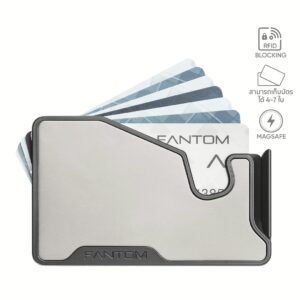Fantom รุ่น FANTOM M - Extra Slim - ที่เก็บบัตรติดหลังมือถือ - สี Titanium
