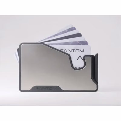 Fantom รุ่น FANTOM M - Extra Slim - ที่เก็บบัตรติดหลังมือถือ - สี Titanium