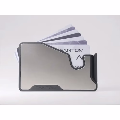 Fantom รุ่น FANTOM M - Extra Slim - ที่เก็บบัตรติดหลังมือถือ - สี Titanium