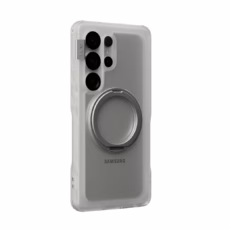 Ples รุ่น Arche Magnetic Ring Stand - เคส Galaxy S25 Ultra - สี Matt Clear (Silver)