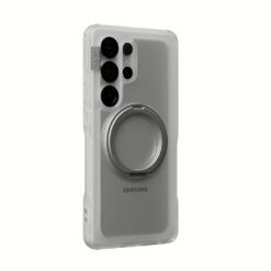 Ples รุ่น Arche Magnetic Ring Stand - เคส Galaxy S25 Ultra - สี Matt Clear (Silver)