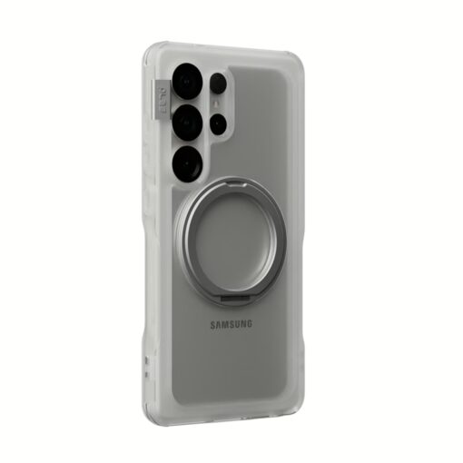 Ples รุ่น Arche Magnetic Ring Stand - เคส Galaxy S25 Ultra - สี Matt Clear (Silver) - Image 2