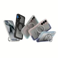 Ples รุ่น Arche Magnetic Ring Stand - เคส Galaxy S25 Ultra - สี Matt Black (Blue)