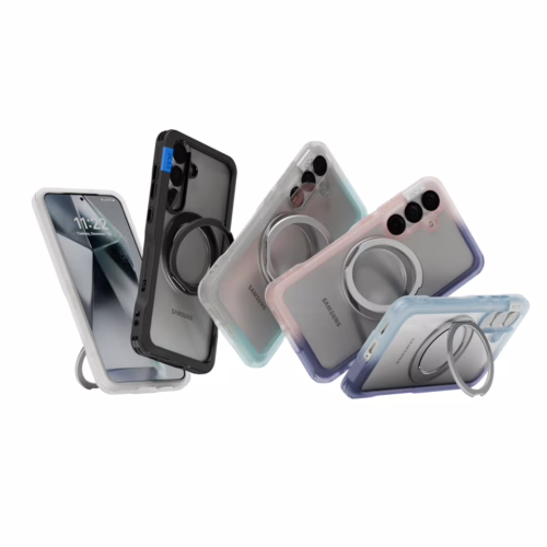Ples รุ่น Arche Magnetic Ring Stand - เคส Galaxy S25 Ultra - สี Matt Black (Blue)