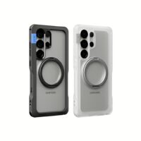 Ples รุ่น Arche Magnetic Ring Stand - เคส Galaxy S25 Ultra - สี Matt Black (Blue)
