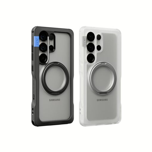 Ples รุ่น Arche Magnetic Ring Stand - เคส Galaxy S25 Ultra - สี Matt Clear (Silver) - Image 3