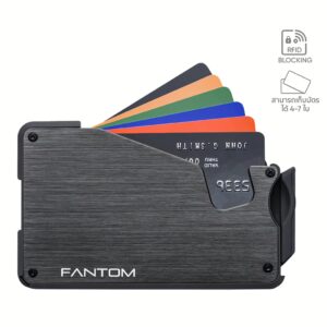 Fantom รุ่น FANTOM S - Extra Slim - กระเป๋าเก็บบัตร - สี Black