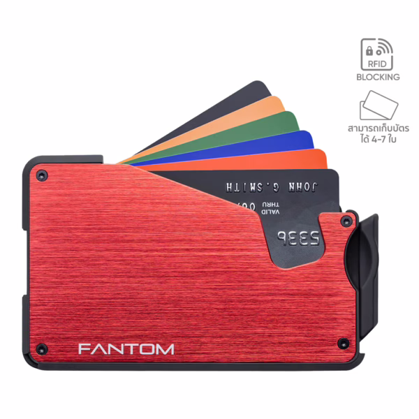 Fantom รุ่น FANTOM S - Extra Slim - กระเป๋าเก็บบัตร - สี Red