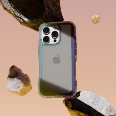 Ples รุ่น Arche TwoFace Magnetic Ring Stand - เคส iPhone 16 Pro Max - สี Retro Blue/Future Dusk