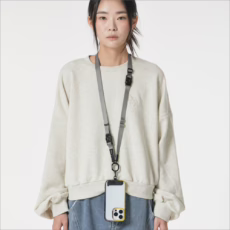Ples รุ่น Two-Way Strap Premium - สายคล้อง - สี Gray
