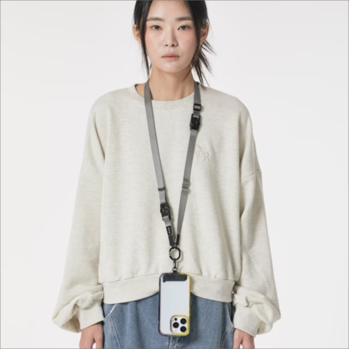 Ples รุ่น Two-Way Strap Premium - สายคล้อง - สี Gray