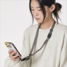 Ples รุ่น Two-Way Strap Premium - สายคล้อง - สี Black