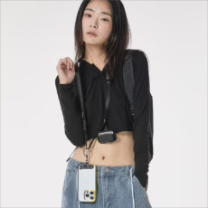 Ples รุ่น Two-Way Strap Premium - สายคล้อง - สี Black