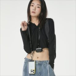 Ples รุ่น Two-Way Strap Premium - สายคล้อง - สี Gray