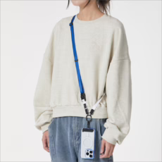 Ples รุ่น Two-Way Strap Premium - สายคล้อง - สี Gray