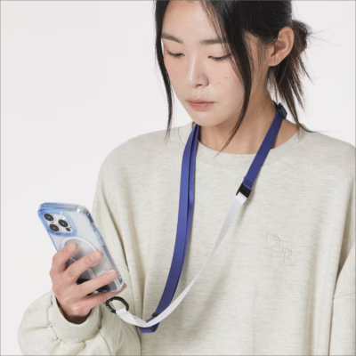 Ples รุ่น Two-Way Strap Popular - สายคล้อง - สี Blue / White