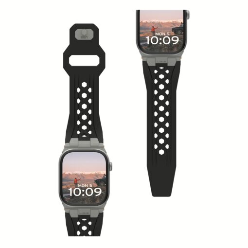UAG รุ่น Monarch - สายนาฬิกา Apple Watch 42/44/45/49mm - สี Black/Titanium