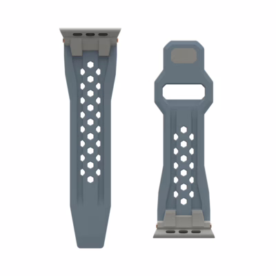 UAG รุ่น Monarch - สายนาฬิกา Apple Watch 42/44/45/49mm - สี Cloud Blue/Titanium