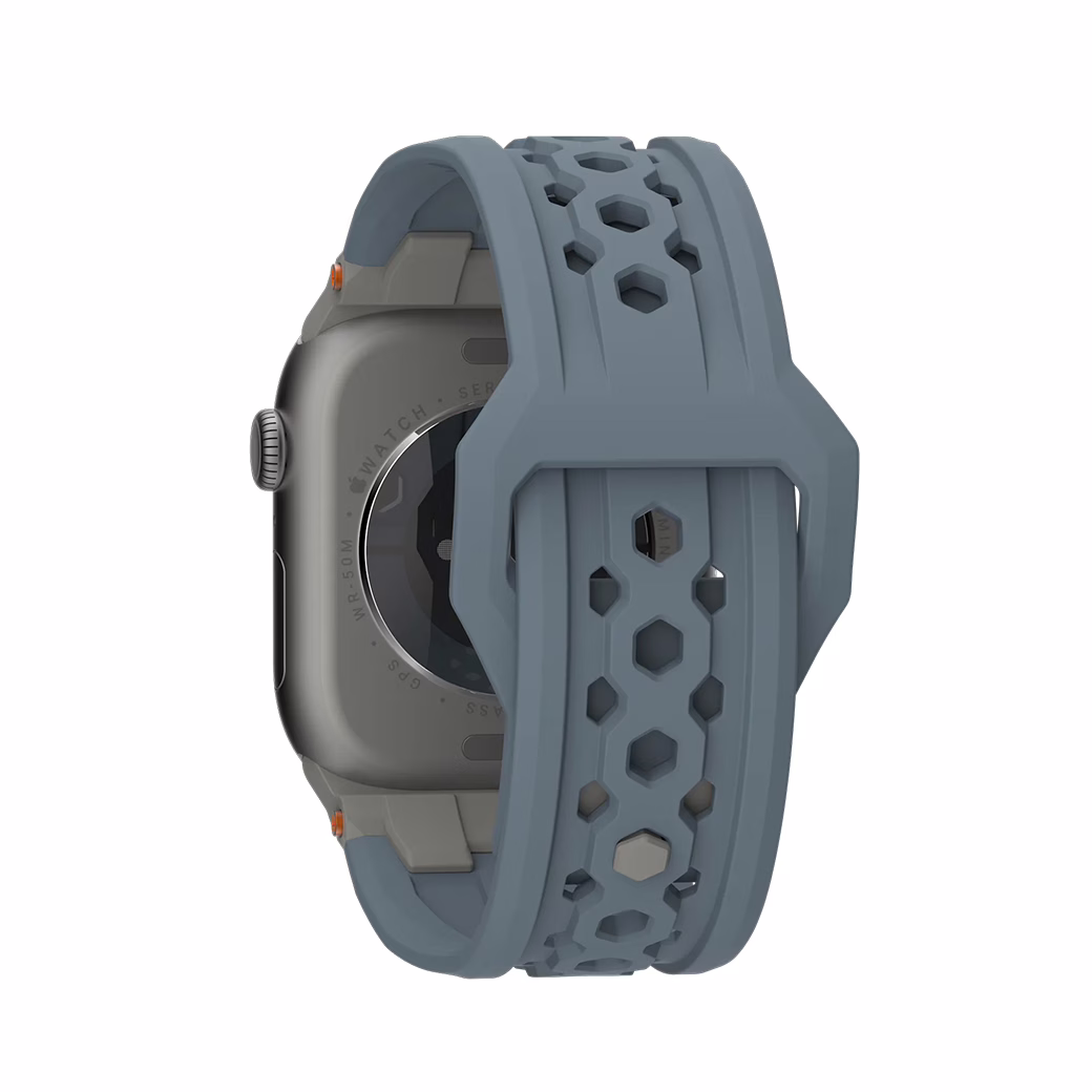 UAG รุ่น Monarch - สายนาฬิกา Apple Watch 42/44/45/49mm - สี Cloud Blue/Titanium - Image 4