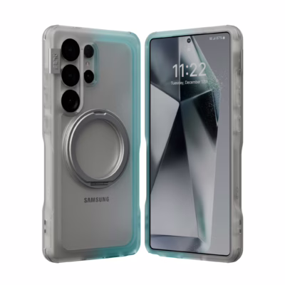 Ples รุ่น Arche TwoFace Magnetic Ring Stand - เคส Galaxy S25 Ultra - สี Retro Blue/Future Dusk