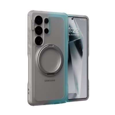 Ples รุ่น Arche TwoFace Magnetic Ring Stand - เคส Galaxy S25 Ultra - สี Retro Blue/Future Dusk