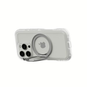 Ples รุ่น Arche Magnetic Ring Stand - เคส iPhone 16 Pro Max - สี Matt Black (Blue)
