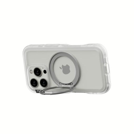 Ples รุ่น Arche Magnetic Ring Stand - เคส iPhone 16 Pro - สี Matt Black (Blue) - Image 5
