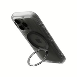 Ples รุ่น Arche Magnetic Ring Stand - เคส iPhone 16 Pro Max - สี Matt Black (Blue)