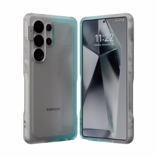 Ples รุ่น Arche TwoFace - เคส Galaxy S25 Ultra - สี Silver/Powder Blue