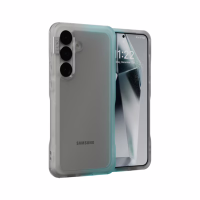 Ples รุ่น Arche TwoFace - เคส Galaxy S25 Plus - สี Silver/Powder Blue