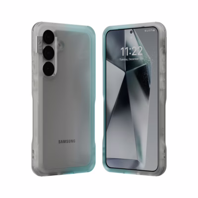 Ples รุ่น Arche TwoFace - เคส Galaxy S25 Plus - สี Silver/Powder Blue