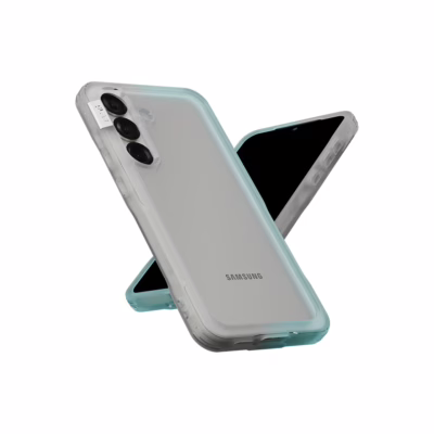 Ples รุ่น Arche TwoFace - เคส Galaxy S25 Plus - สี Silver/Powder Blue