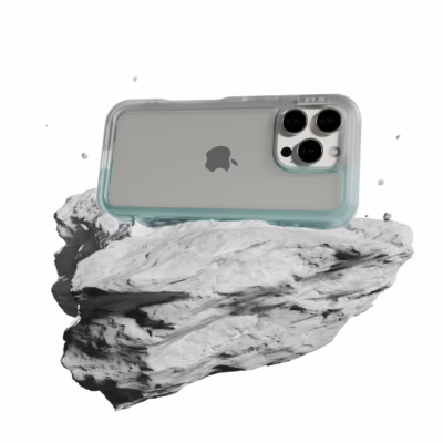 Ples รุ่น Arche TwoFace - เคส iPhone 16 Pro Max - สี Silver/Powder Blue