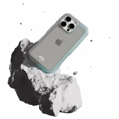 Ples รุ่น Arche TwoFace - เคส iPhone 16 Pro Max - สี Silver/Powder Blue