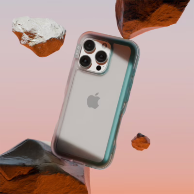 Ples รุ่น Arche TwoFace - เคส iPhone 16 Pro Max - สี Silver/Powder Blue