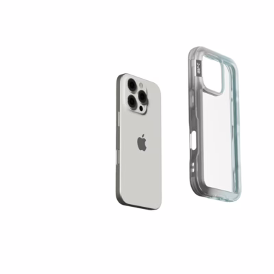Ples รุ่น Arche TwoFace - เคส iPhone 16 Pro Max - สี Silver/Powder Blue