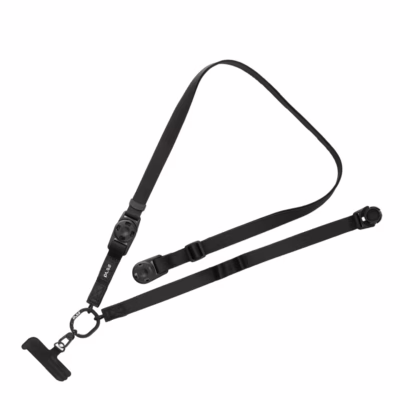 Ples รุ่น Two-Way Strap Premium - สายคล้อง - สี Black