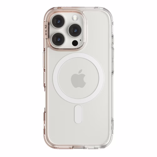 Ples รุ่น Lepi Air Layer TwoFace (Magnetic) - เคส iPhone 16 Pro Max - สี Chestnut Pearl/Transparent