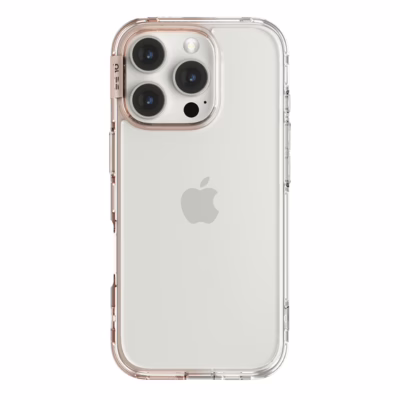 Ples รุ่น Lepi Air Layer TwoFace - เคส iPhone 16 Pro - สี Chestnut Pearl/Transparent