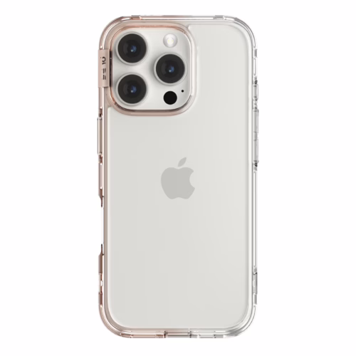 Ples รุ่น Lepi Air Layer TwoFace - เคส iPhone 16 Pro - สี Chestnut Pearl/Transparent