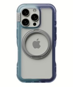 Ples รุ่น Arche TwoFace Magnetic Ring Stand - เคส iPhone 16 Pro Max - สี Retro Blue/Future Dusk