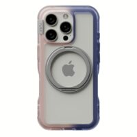 Ples รุ่น Arche TwoFace Magnetic Ring Stand - เคส iPhone 16 Pro Max - สี Transcendent Pink/Future Dusk
