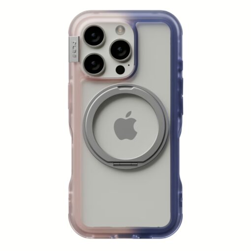 Ples รุ่น Arche TwoFace Magnetic Ring Stand - เคส iPhone 16 Pro Max - สี Transcendent Pink/Future Dusk
