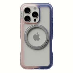 Ples รุ่น Arche TwoFace Magnetic Ring Stand - เคส iPhone 16 Pro - สี Transcendent Pink/Future Dusk