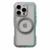 Ples รุ่น Arche TwoFace Magnetic Ring Stand - เคส iPhone 16 Pro - สี Silver/Powder Blue