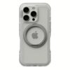 Ples รุ่น Arche Magnetic Ring Stand - เคส iPhone 16 Pro Max - สี Matt Clear (Silver)