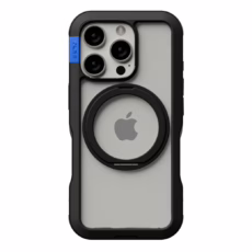 Ples รุ่น Arche Magnetic Ring Stand - เคส iPhone 16 Pro - สี Matt Black (Blue)